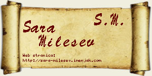 Sara Milešev vizit kartica